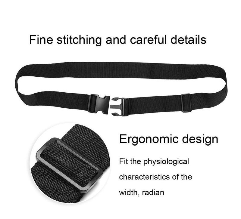 ALASKA Strap-It Wheelchair Safety Harness Strap Elderly Patients Anti-Slip Wheelchairs Fixing Belt Brace Support, Black - Image 3
