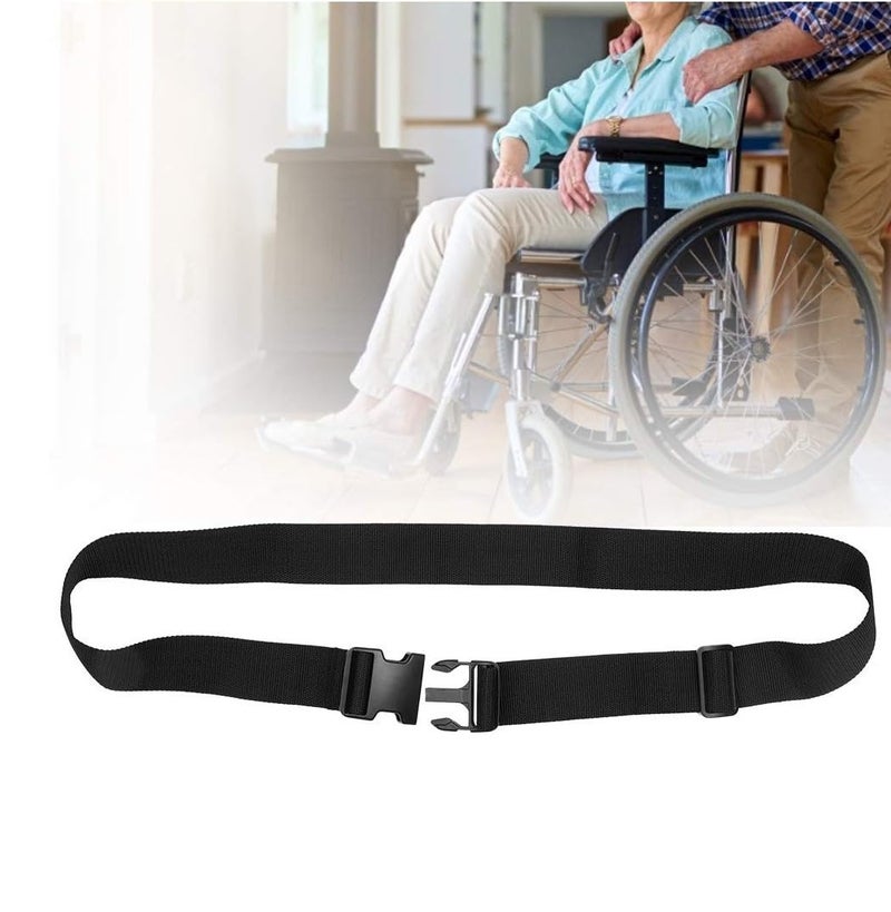 ALASKA Strap-It Wheelchair Safety Harness Strap Elderly Patients Anti-Slip Wheelchairs Fixing Belt Brace Support, Black - Image 4