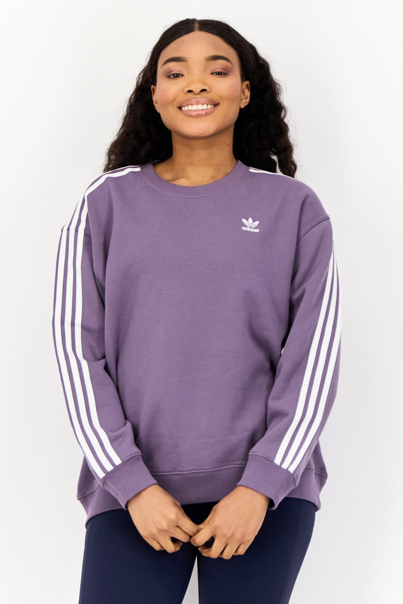 adidas Originals Women Sportswear Fit Long Sleeve Outdoor Sweatshirt, Purple  - Image 1