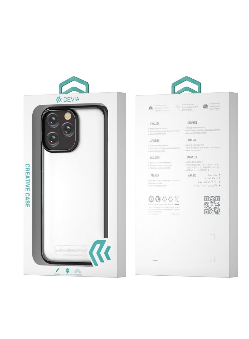 devia Devia iPhone 15 Pro Case Clear Drop and Scratch Resistant The protective case is specially designed to withstand drops from a height of up to 1.2 meters in black - Image 5