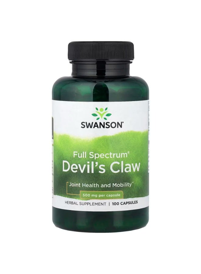 SWANSON Full Spectrum® Devil's Claw, 500 mg, 100 Capsules - Image 1