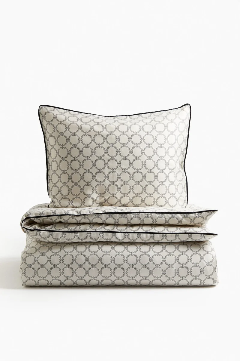 H&M Cotton sateen single duvet cover set