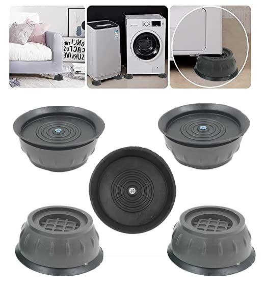 Alligator Hub Washer Dryer Anti Vibration Pad with Suction Cup Feet, Fridge Washing Machine Feet Pads Leveling Feet Anti Walk Pads Shock Absorber Furniture Lifting Base(4 Piece)  - Image 3