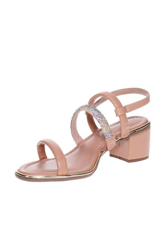 Beira Rio Mid Heels Sandals for Women – Sling Back Heel Sandals for Girls with Ankle Strap - Image 3