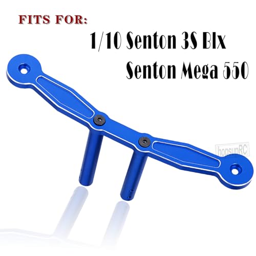hopsupRC RC Aluminum Front & Rear Body Mounts Upgrades Part for 1/10 Senton 3S Blx/Senton Mega 550 RC Car,Alloy Front & Rear Body Mounts,Navy Blue - Image 2