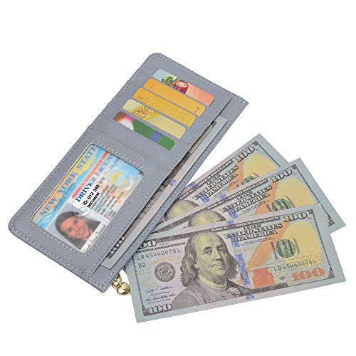 ARRIZO Women's Credit Card Wallet Slim Long Card Wallet Holder with Zipper Pocket for Cash, Coin, Receipt, ID Card - Image 3