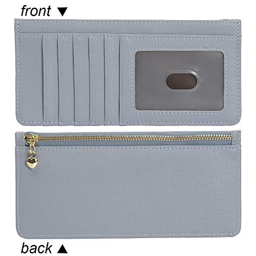 ARRIZO Women's Credit Card Wallet Slim Long Card Wallet Holder with Zipper Pocket for Cash, Coin, Receipt, ID Card - Image 2