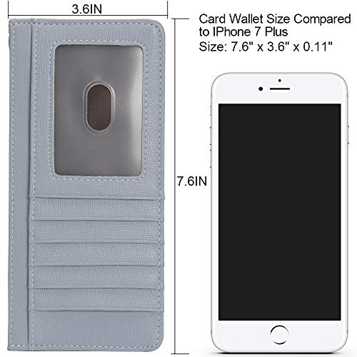 ARRIZO Women's Credit Card Wallet Slim Long Card Wallet Holder with Zipper Pocket for Cash, Coin, Receipt, ID Card - Image 5