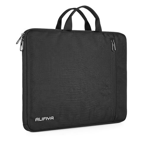 Alifiya 15-15.6 Inch Laptop Sleeve Cover Bag - Water-Resistant Case for MacBook, Dell, HP, Lenovo - Ideal for Office & Travel Use - Black - Image 1