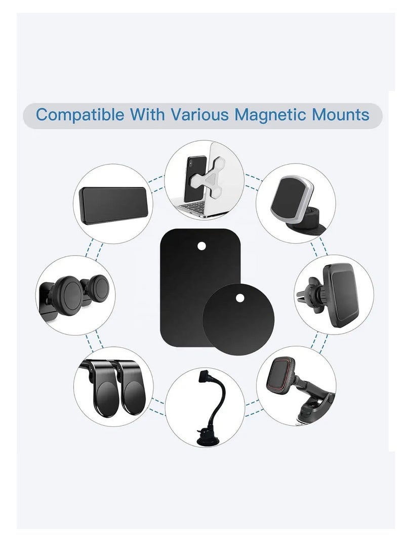 Generic - Universal Metal Plate Replacement Magnet Plate Car Kit for Magnetic Car Phone Metal Plate 6 Rectangle and 6 Round - Image 1