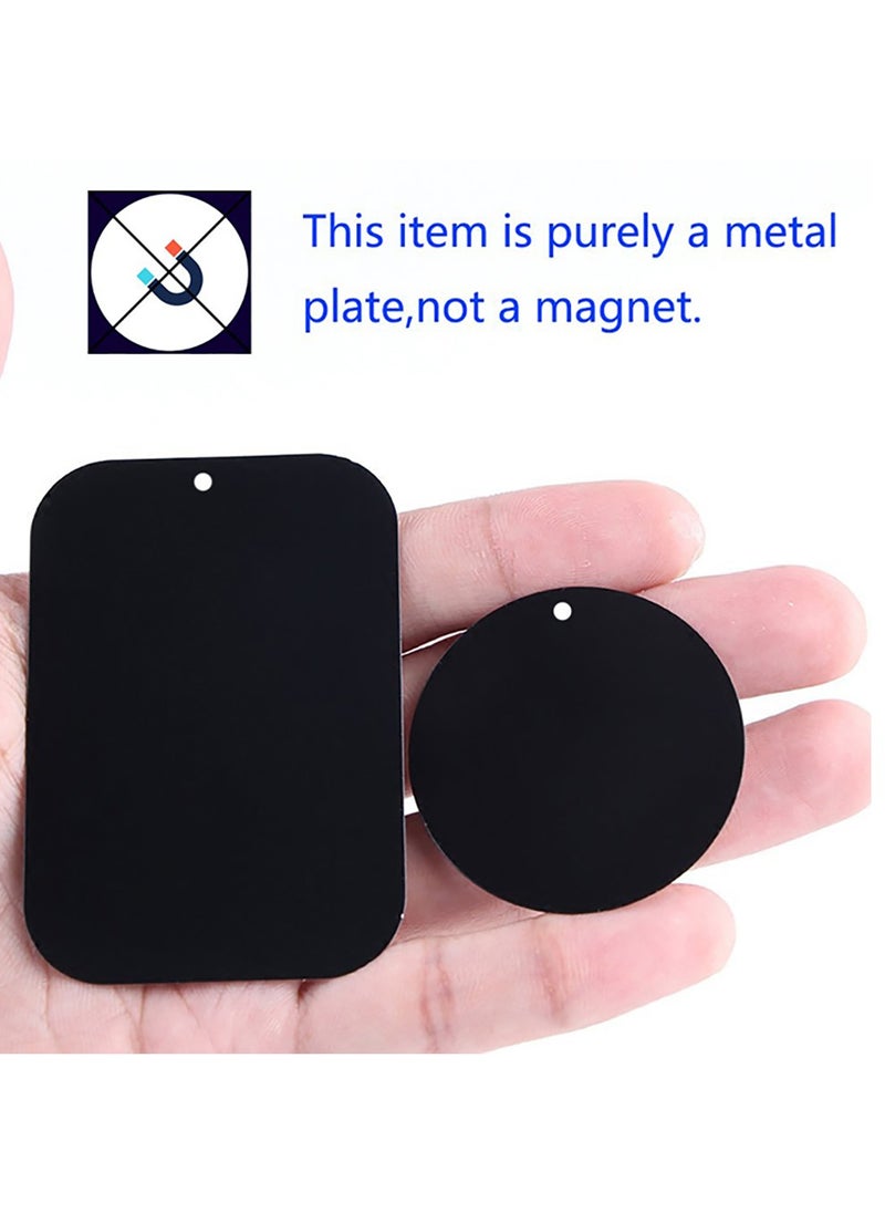 Generic - Universal Metal Plate Replacement Magnet Plate Car Kit for Magnetic Car Phone Metal Plate 6 Rectangle and 6 Round - Image 1