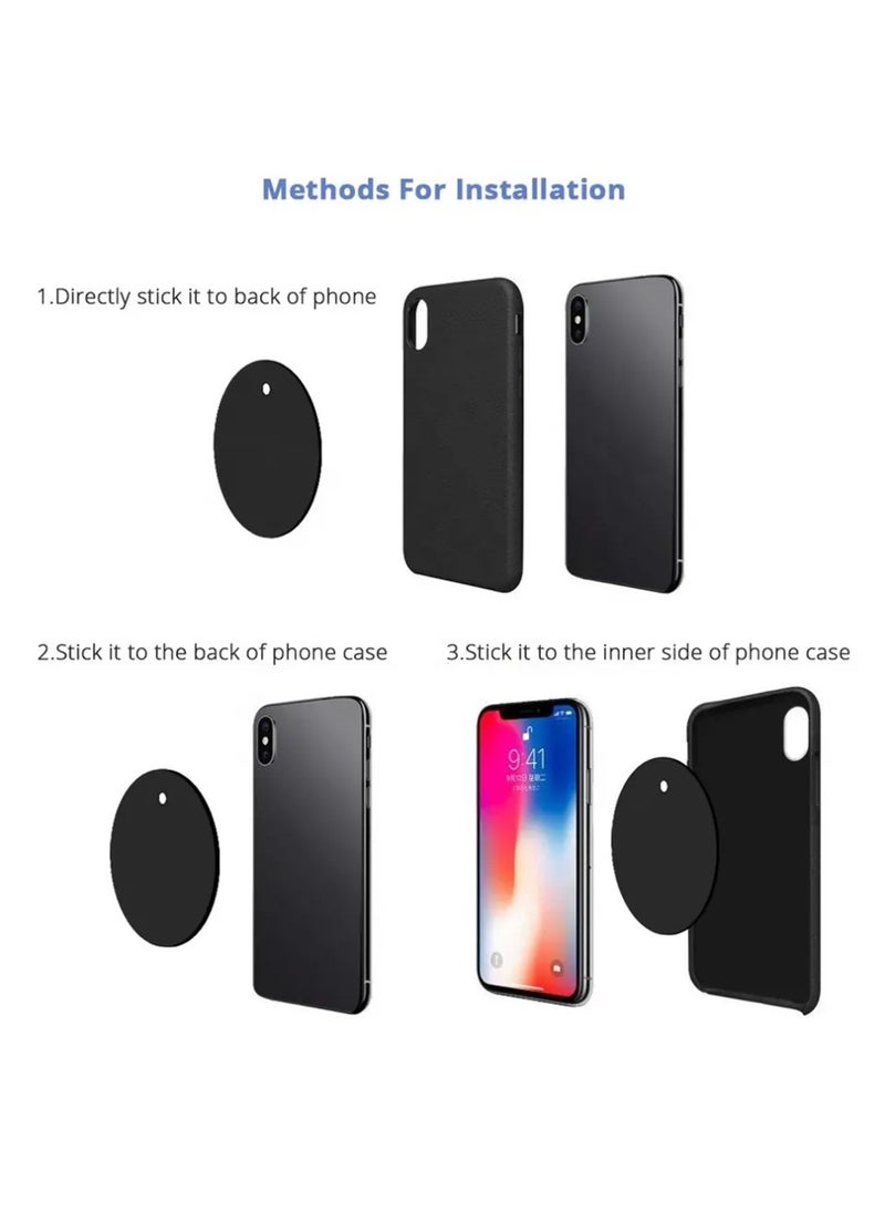 Generic - Universal Metal Plate Replacement Magnet Plate Car Kit for Magnetic Car Phone Metal Plate 6 Rectangle and 6 Round - Image 1
