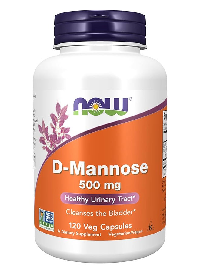 now D-Mannose 500Mg 120 Vcaps
