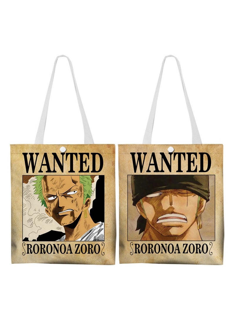 KUYING New ONE PIECE Cartoon Double sided Canvas Bag 