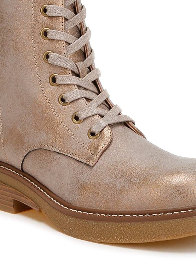 لندن راج حذاء برباط من الجلد الصناعي باللون البني  - Image 5