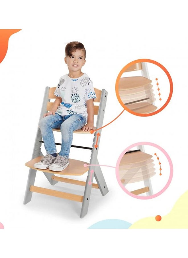Kinderkraft - Enock Highchair With Pillow - Grey - Image 1