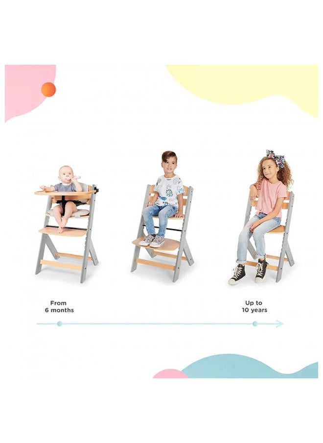 Kinderkraft - Enock Highchair With Pillow - Grey - Image 1