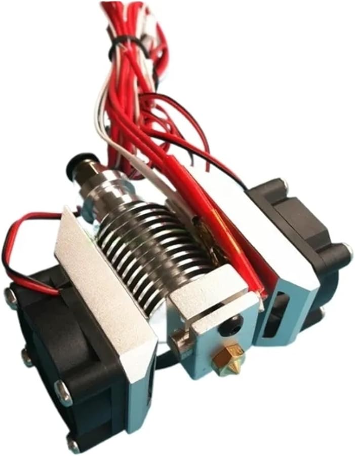 طقم رأس طباعة من الفضة المعدنية مع مشتت حراري V6 ومراوح تبريد 3010 لتيتان UM2 12 فولت - Image 2