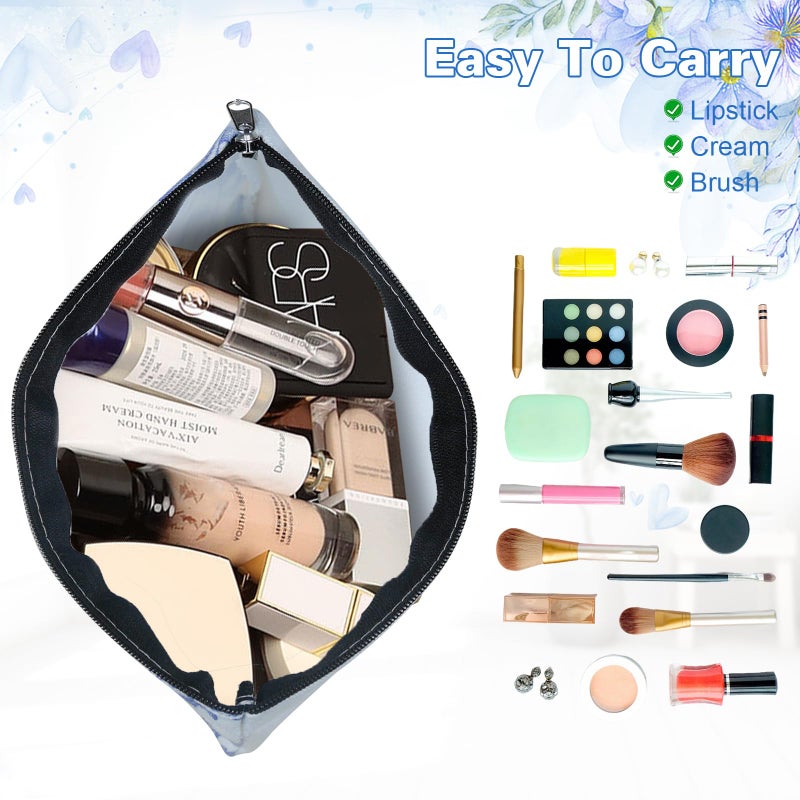 Stuffygreenus 24 Pcs Floral Cosmetic Bags Bulk for Women Blue and White Floral Makeup Bags Chinoiserie Canvas Travel Zipper Pouches Aesthetic Toiletry Bag for Girls Women Bridesmaids Wedding Supplies - Image 4