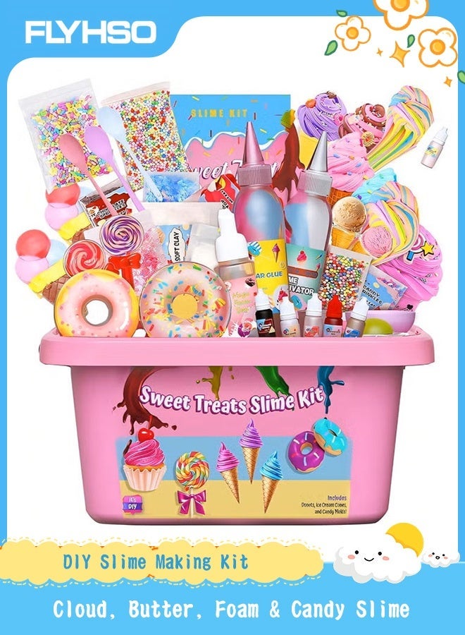 FLYHSO Stationery Ice Cream Slime Kit for Girls - Fun Holiday Gift for  Kids - Image 1