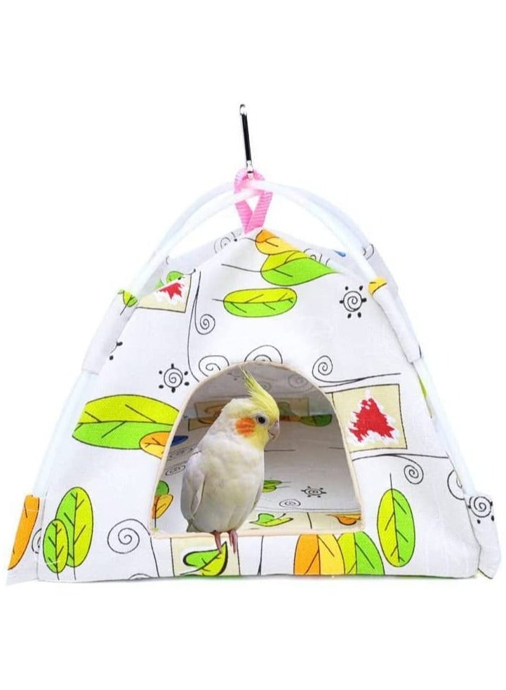 SYOSI Bird Nest House, Hanging Hammock Finch Cage, Snuggle Hut Tent for Small Medium Parrots Parakeet Lovebird, African Grey Budgies Cockatiels  - Image 1