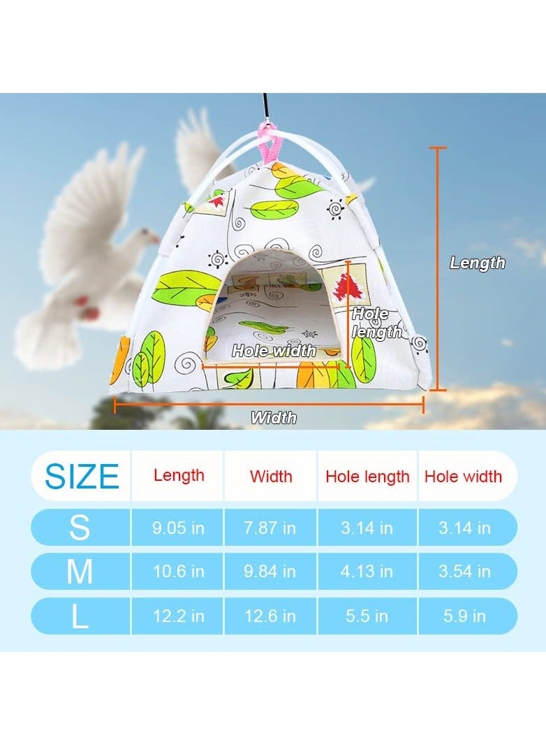 SYOSI Bird Nest House, Hanging Hammock Finch Cage, Snuggle Hut Tent for Small Medium Parrots Parakeet Lovebird, African Grey Budgies Cockatiels  - Image 2