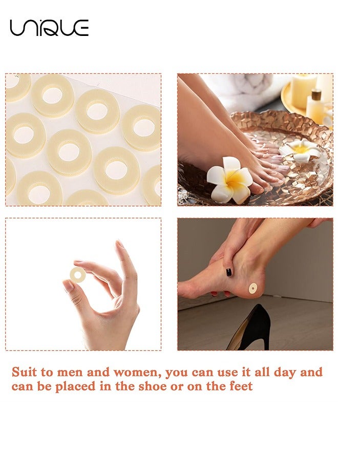 يونيك 60 قطعة مجموعة جص إزالة الذرة بالقدم ، وسائد لاصقة ذاتية العصا للوسادة وتقليل الضغط من النسيج والذرة والبثور والاحتكاكات كعب ووسائد العصا الذاتية ، 4 نماذج - Image 4