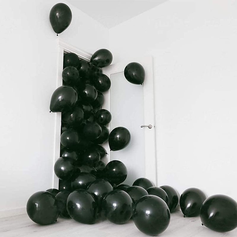 KBZVNAF Black Balloons Latex Party Balloons - 50 Pack 12 inch Helium Matte Black Balloons for Wedding Graduation Baby Shower Birthday Party Decorations - Image 4