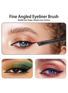 BONITO 2 Pack Eyeliner Brush, Angled and Fine Point Brushes for Precise Makeup Application - Flat Brush Makeup, Brow and Eyeliner Tools  - Image 3