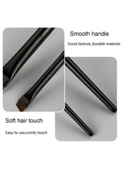 BONITO 2 Pack Eyeliner Brush, Angled and Fine Point Brushes for Precise Makeup Application - Flat Brush Makeup, Brow and Eyeliner Tools  - Image 4