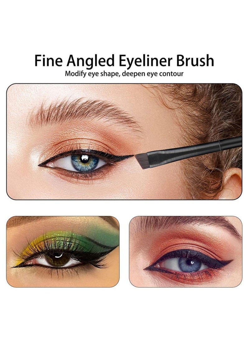 BONITO - 2 Pack Eyeliner Brush, Angled and Fine Point Brushes for Precise Makeup Application - Flat Brush Makeup, Brow and Eyeliner Tools - Image 1