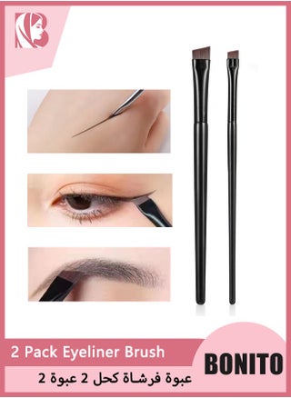 2 Pack Eyeliner Brush, Angled and Fine Point Brushes for Precise Makeup Application - Flat Brush Makeup, Brow and Eyeliner Tools - pzsku/Z82BCCAFCFA226398A0CFZ/45/1747202113/3f6bfded-6cc5-49f4-904c-058468c36846
