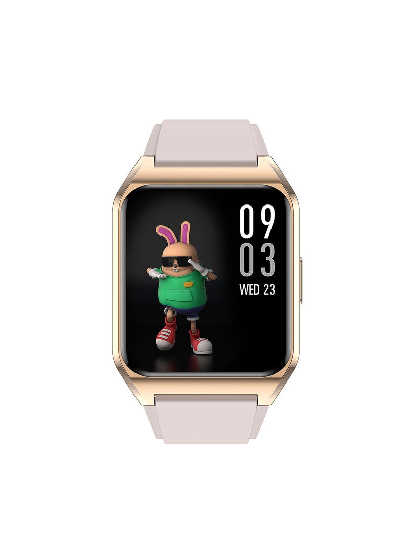 AROAQ H60 Smart Watch Bluetooth Calling Body Temperature Heart Rate Smartwatch IP67 Waterproof Sports Fitness Tracker Watches For Men And Women With light Pink Silicone Strap - Image 2