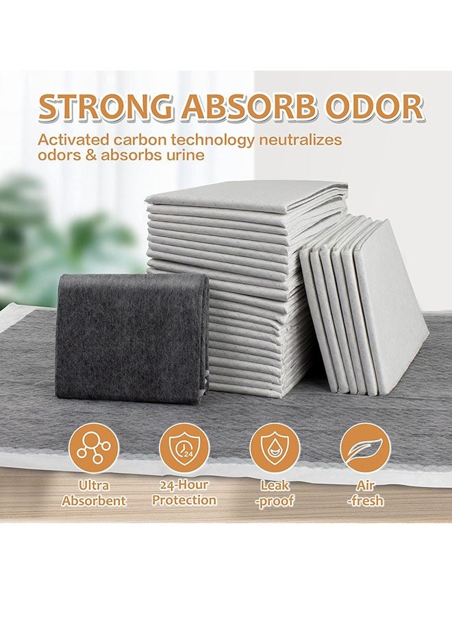 Pet Charcoal Pee Pads - L 60*60cm,Pet Training Pads,Charcoal Puppy Pads,6 Layers Super Absorbent & Leak-Proof & Quick Dry Pee Pads, Training Pads,Disposable Puppy Pads for Puppies Cats Rabbits Pet - Image 3