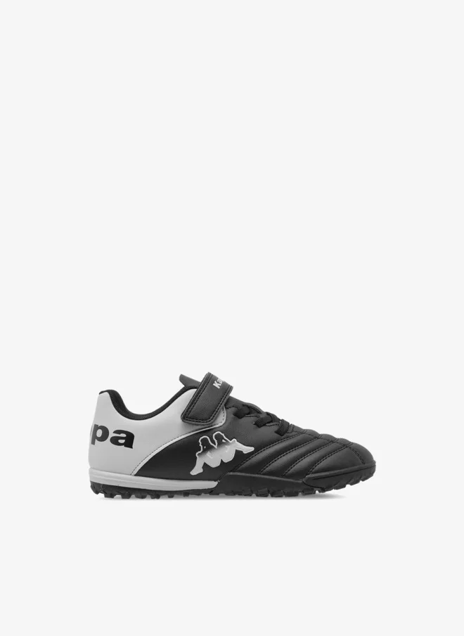 Kappa Boys' Panelled Football Shoes with Hook and Loop Closure