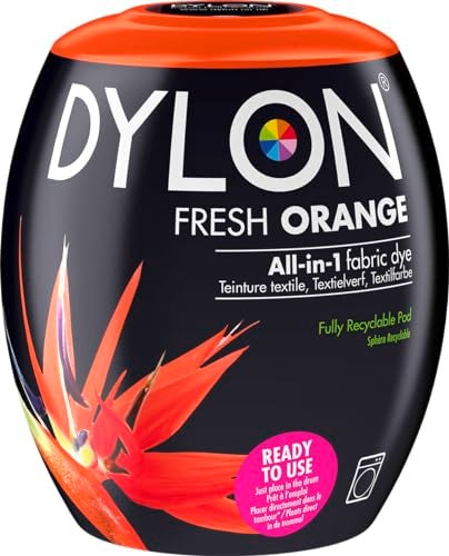 DYLON بود صبغة قماش لغسالة ديلون للملابس والأثاث الناعم، برتقالي فريش - Image 1