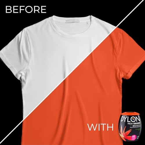 DYLON بود صبغة قماش لغسالة ديلون للملابس والأثاث الناعم، برتقالي فريش - Image 4