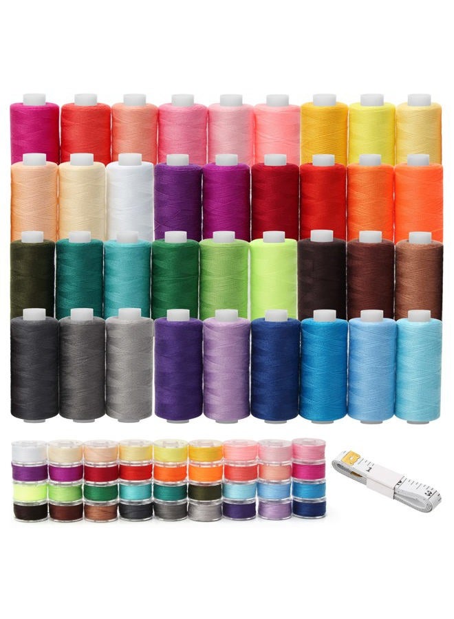 WIWAPLEX 72Pcs Bobbins Sewing Thread Kits, 437 Yards Per Thread Spools, Prewound Bobbin with Case 36 Colors Sewing Supplies for Hand & Machine Sewing, Emergency and Travel, DIY and Home - Image 1