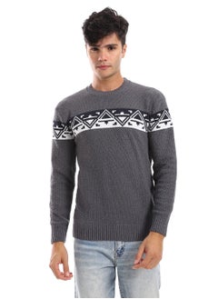 Caesar Wool Mens Pullover With Multi Design  - Image 1