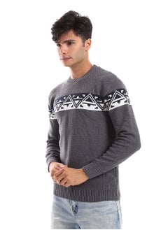 Caesar Wool Mens Pullover With Multi Design  - Image 2