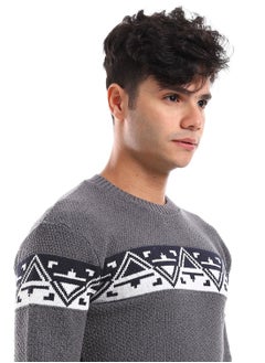 Caesar Wool Mens Pullover With Multi Design  - Image 3
