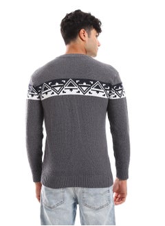 Caesar Wool Mens Pullover With Multi Design  - Image 4