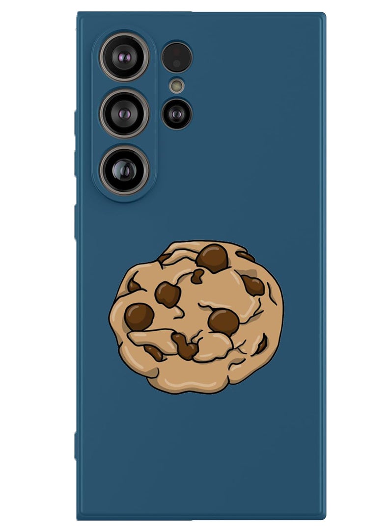 Theodor Protective Slim Fit Case Liquid Silicone Cover with Full Body Protection Anti-Scratch Shockproof Case For Samsung Galaxy S25 Ultra (Blue) - Cookie - Image 1