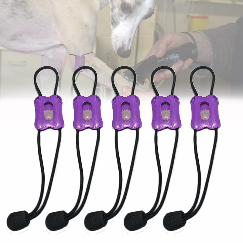MESINURS Pet Tournique - Quick Release First Aid for Dog Canine Cats Animal, 5 pcs (Purple) - Image 1