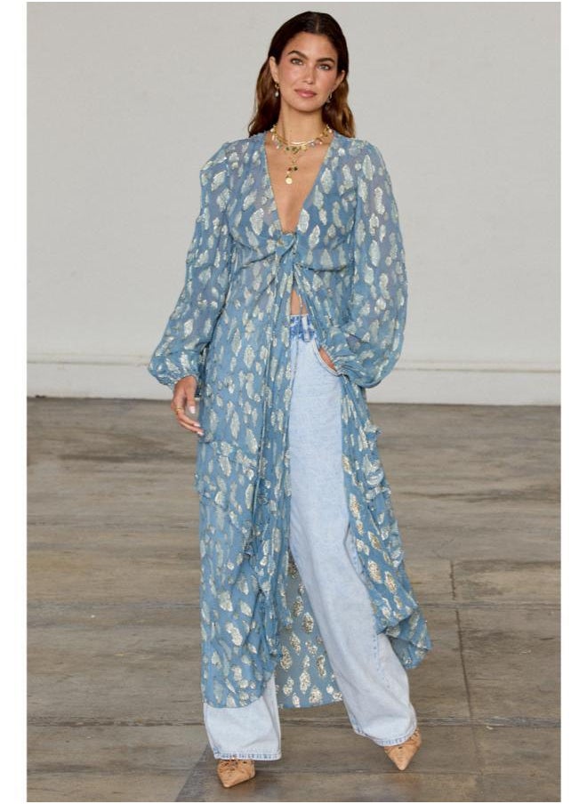Never fully Dressed Printed V-Neck Wrap Dress  - Image 1