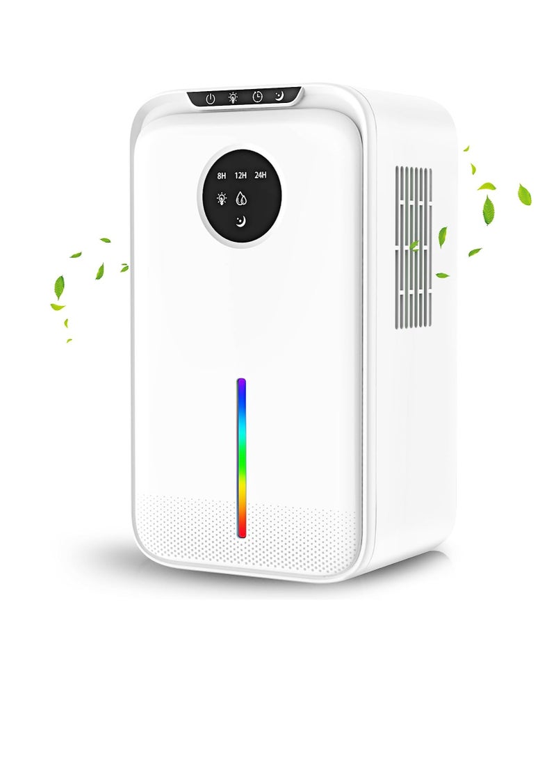 Arabest 95oz Dehumidifiers for Home,Portable Dehumidifier With Sleep Mode 7 Colors Light Timer Auto Defrost and Drain Hose, Small Dehumidifiers for Bedroom Bathroom Basements Closet RV  - Image 1