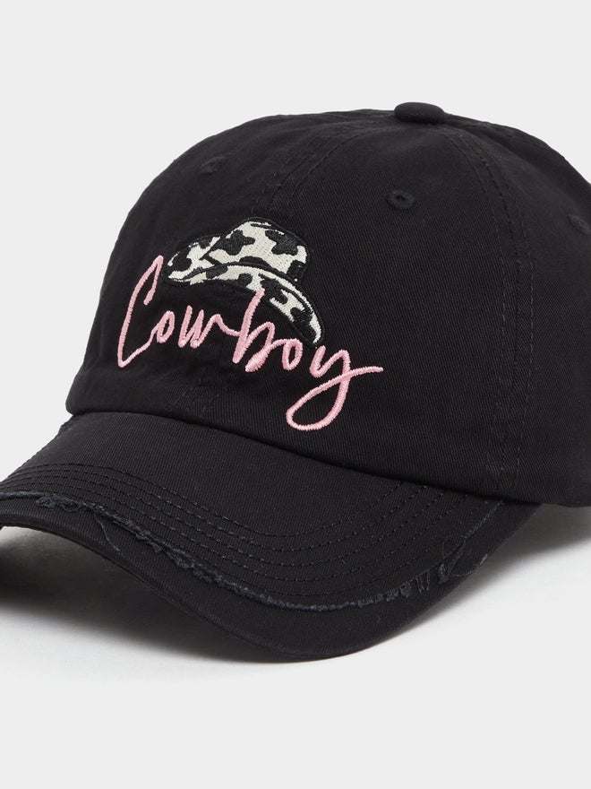 Styli Styli Black Cowboy Design Baseball Cap  - Image 3