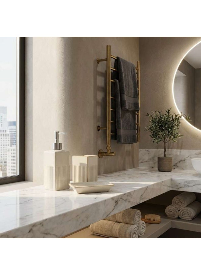 Pan Home مجموعة ملحقات الحمام ميتينا 3 قطع - كريمي - Image 4