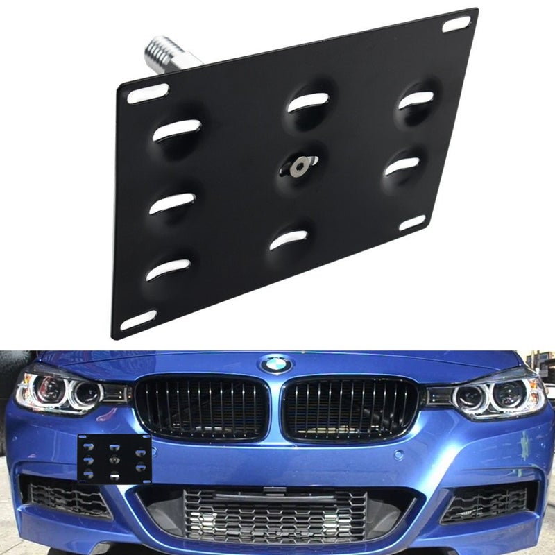 DEWHEL Front Bumper Tow Hook License Plate Mount Bracket Holder Bolt On for BMW F22 F30 F31 F32 F33 F36 F10 F11 F07 F25 F26 F15 F16 2 3 4 5 Series