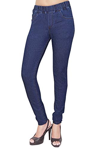 ADBUCKS Women's Cotton Lycra Jeggings With Elasticated Waistband (Plus Size Also Available) - Image 1